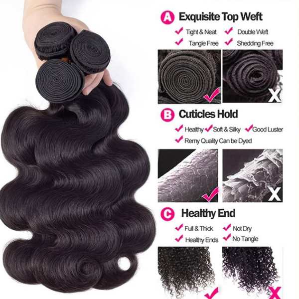 Brazilian Body Wave Hair Bundles – 100% Human Hair