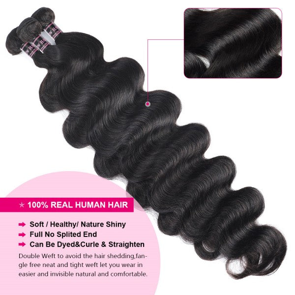 Brazilian Body Wave Hair Bundles – 100% Human Hair